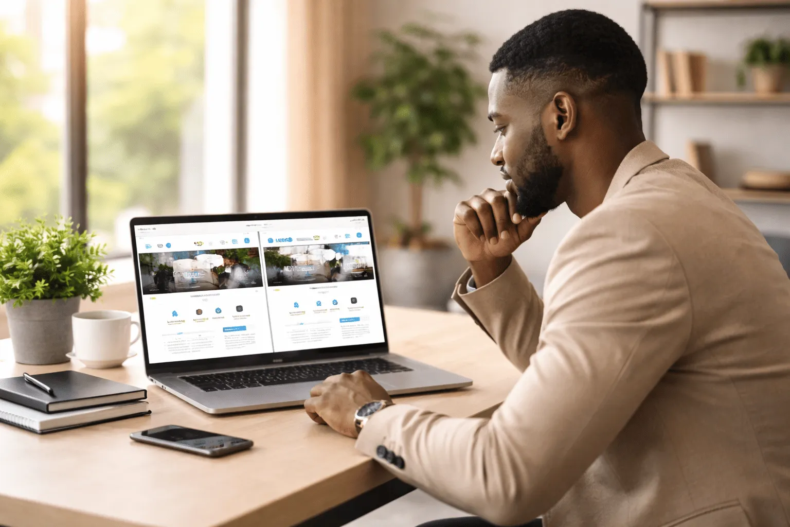 Checking a web designer's live client sites side by side
