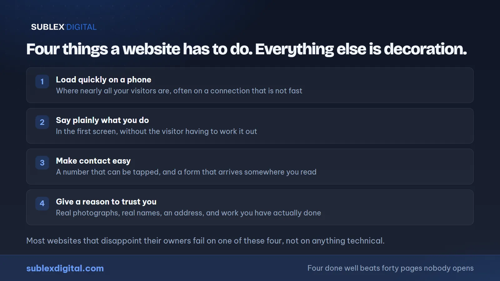 The four things a website in The Gambia has to do