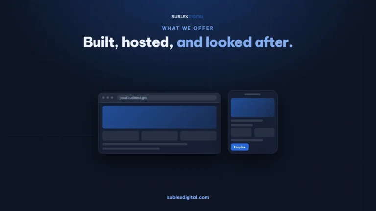 A website designed for desktop and phone, built and looked after