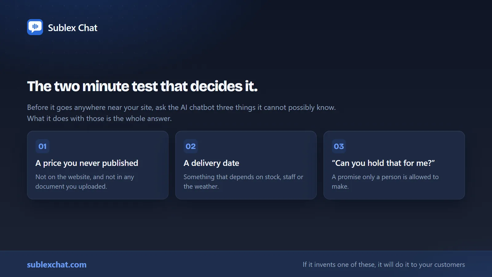 Three questions to ask a chatbot that it cannot possibly know the answer to